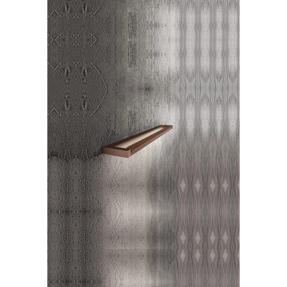 Slim - Applique Led da parete 12W CCT 2700K-4000K, L.39,2 cm, Orientabile, 960 lm, IP20 - Perenz - Marrone Metallizzato