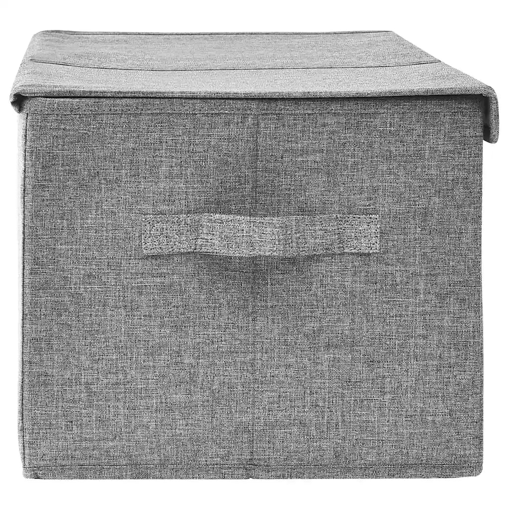 Scatola Portaoggetti in Tessuto 50x30x25 cm Grigio 332914