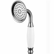 Trade Shop - Soffione Doccia Vasca Stile Retrò Abs Cromato Lucido Attacco 1/2 Doccetta 69040 -
