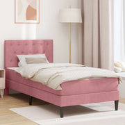 Struttura letto con materasso-Giroletto Rosa 80 x 200 cm Velluto 967387