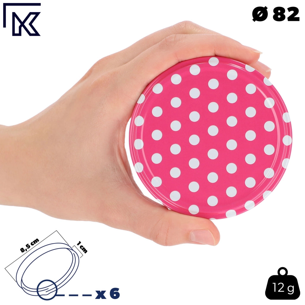 Tappi per barattoli KADAX, diametro 82 mm, 50 pezzi