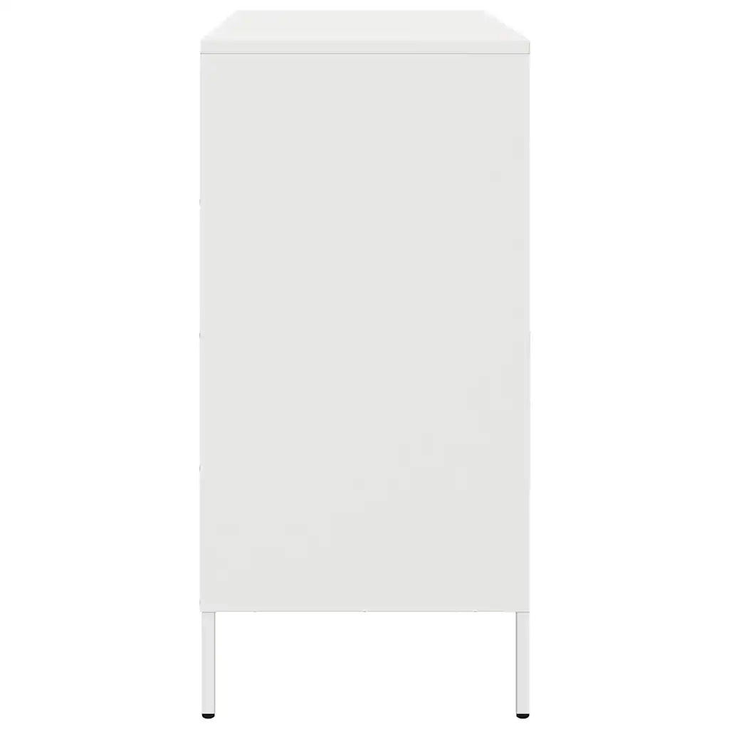 vidaXL Credenza Bianca 68x39x79 cm in Acciaio