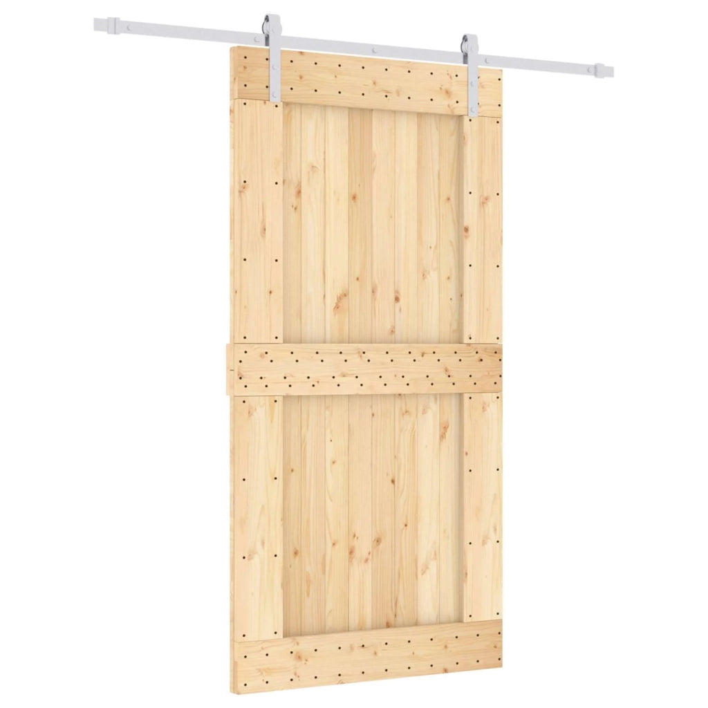 Porta scorrevole Naturale e Bianco 100 x 210 cm 3444962