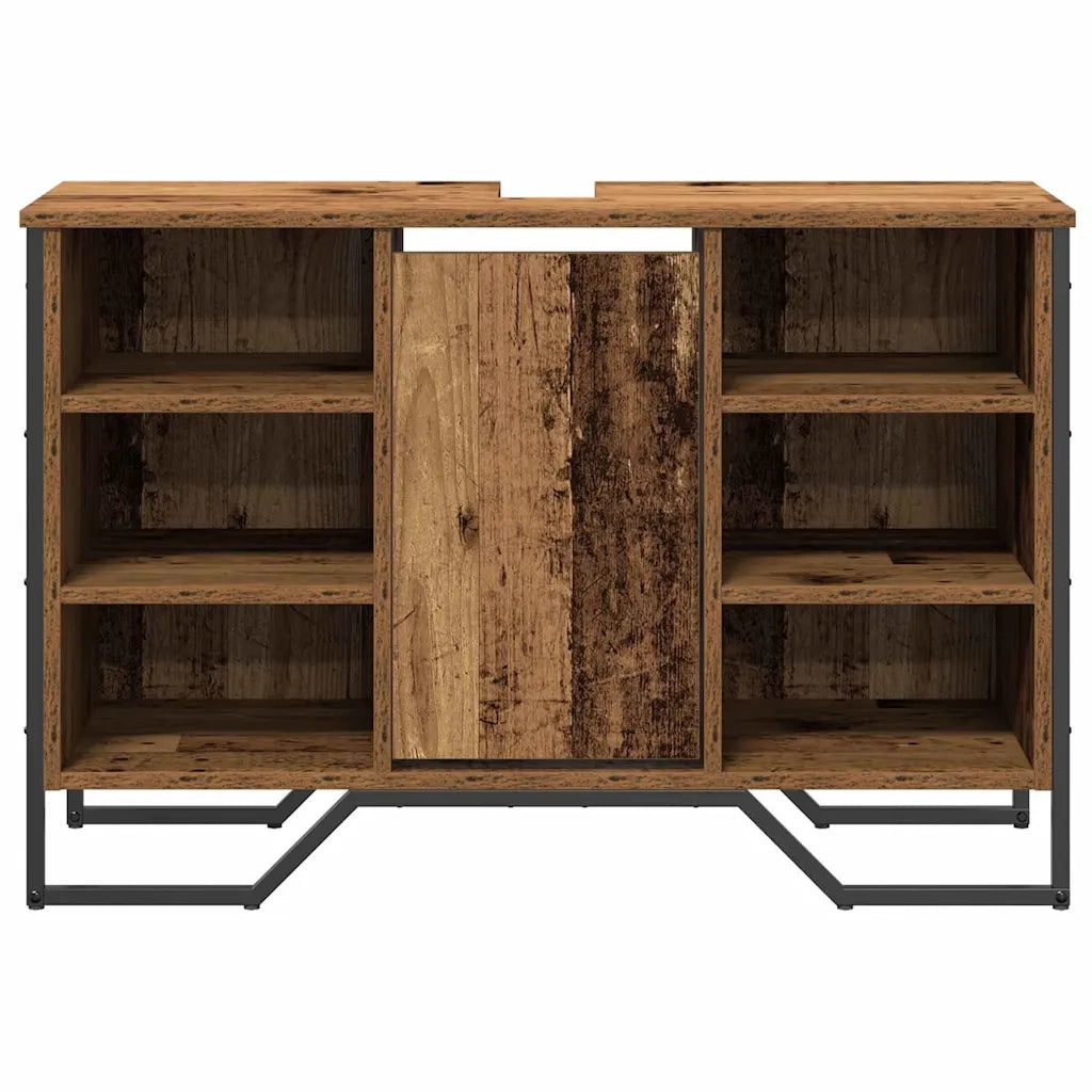 Armadio per Lavabo da Bagno-Armadietto da bagno-Mobiletto da bagno Legno vecchio 91 x 35 x 60 cm