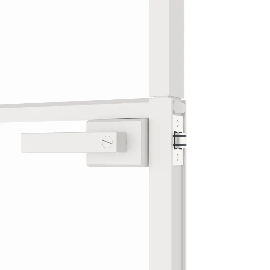 vidaXL Porta Interna Bianca 83x201,5 cm Vetro Temperato Alluminio Slim