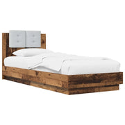 Letto con LED Legno antico 80 x 200 cm Legno ingegnerizzato 3429664