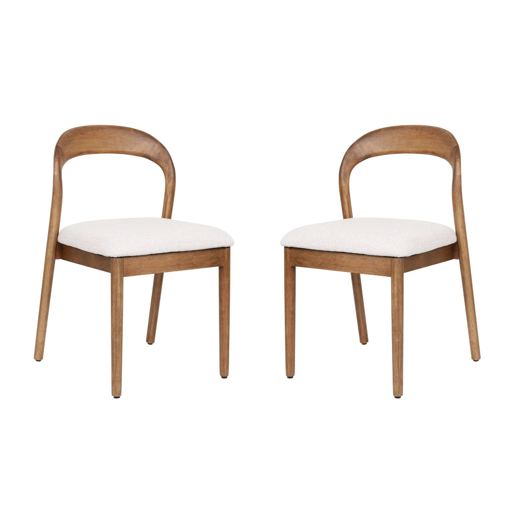 Sedia Lydia in Legno Hevea ¨C Xylo ¨C Noce/Beige, Set 2 Pezzi