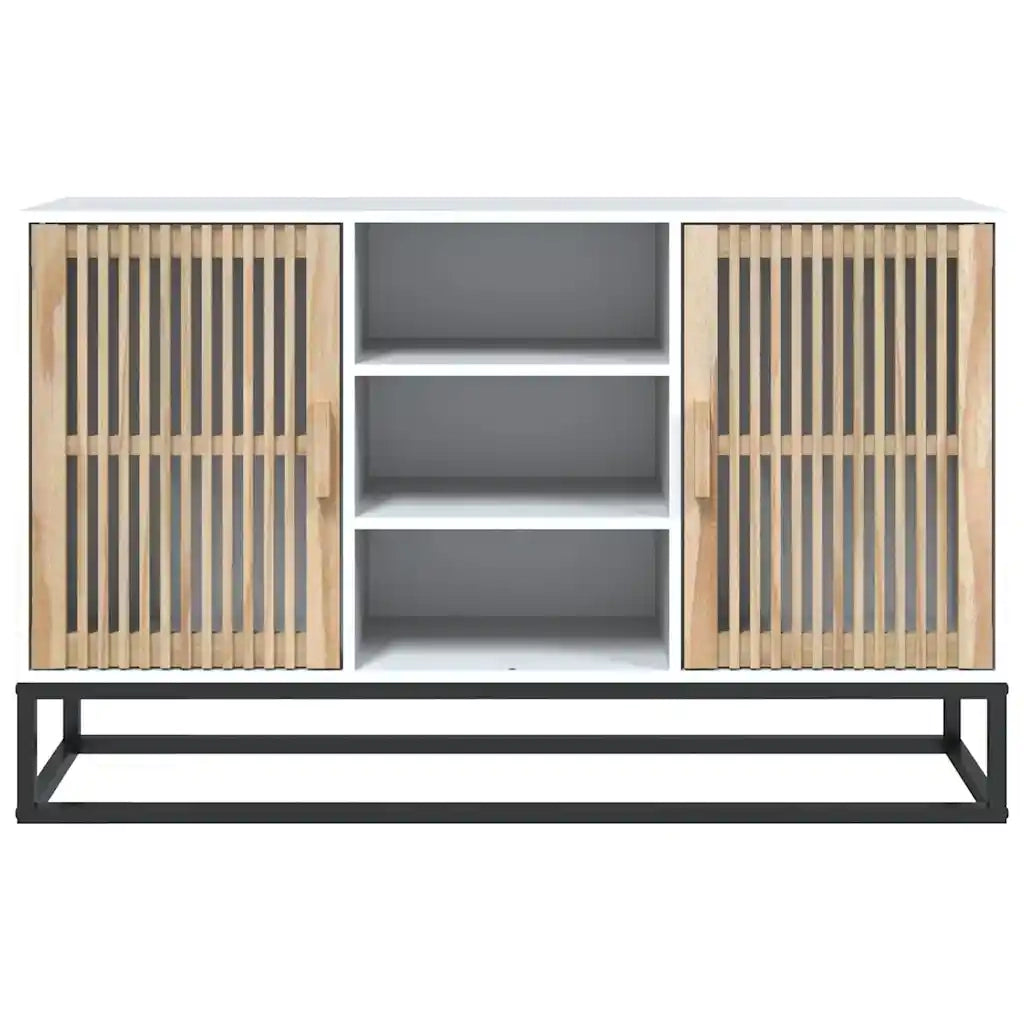 Credenza-Buffet-Armadio da cucina Bianca 105x30x65 cm in Legno Multistrato 466166