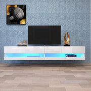 Mobile TV con LED ¨C Xylo ¨C Bianco, 140x40x30.5 cm