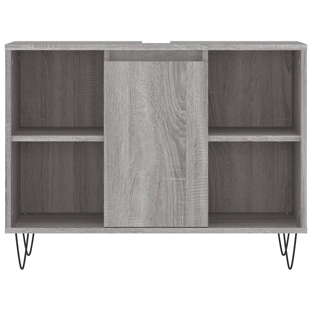 Mobile da Bagno | Armadio da bagno Grigio Sonoma 80x33x60 cm in Legno Multistrato