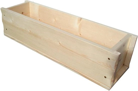 Bacino per piante in legno naturale - ca. 104 x 19 x 17 cm