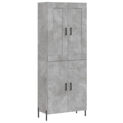 Credenza | Madia | Buffet da pranzo | Armadio da pranzo Grigio Cemento 69,5x34x180 cm in Legno Multistrato