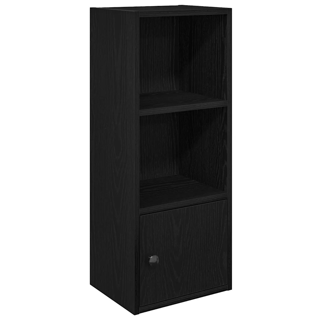 Libreria-Scaffale per Libri-Mobile di Stoccaggio Rovere Nero 31x24x77 cm in Legno Multistrato
