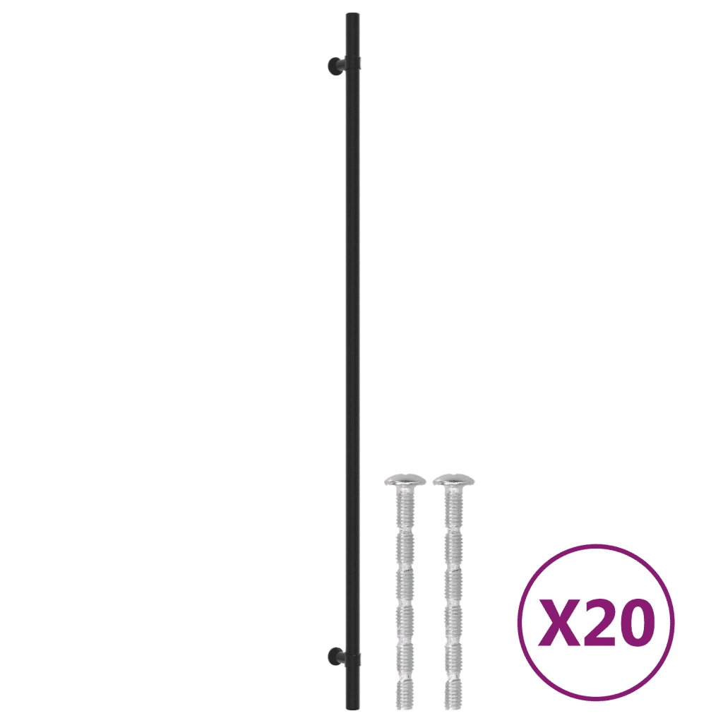 Maniglie per Mobili 20 pz Nere 480 mm in Acciaio Inox CFW8332980