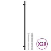 Maniglie per Mobili 20 pz Nere 480 mm in Acciaio Inox CFW8332980