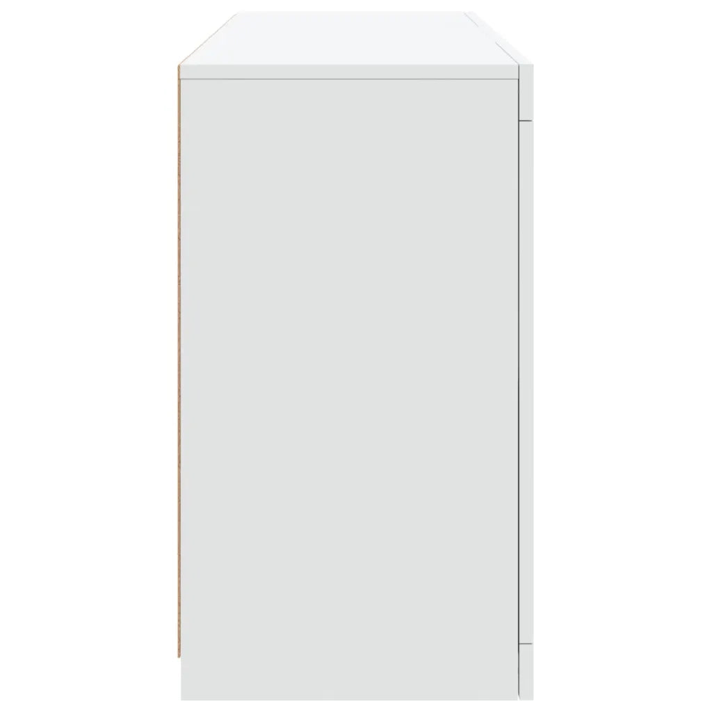 Credenza con Luci LED Bianca 123x37x67 cm 3209058