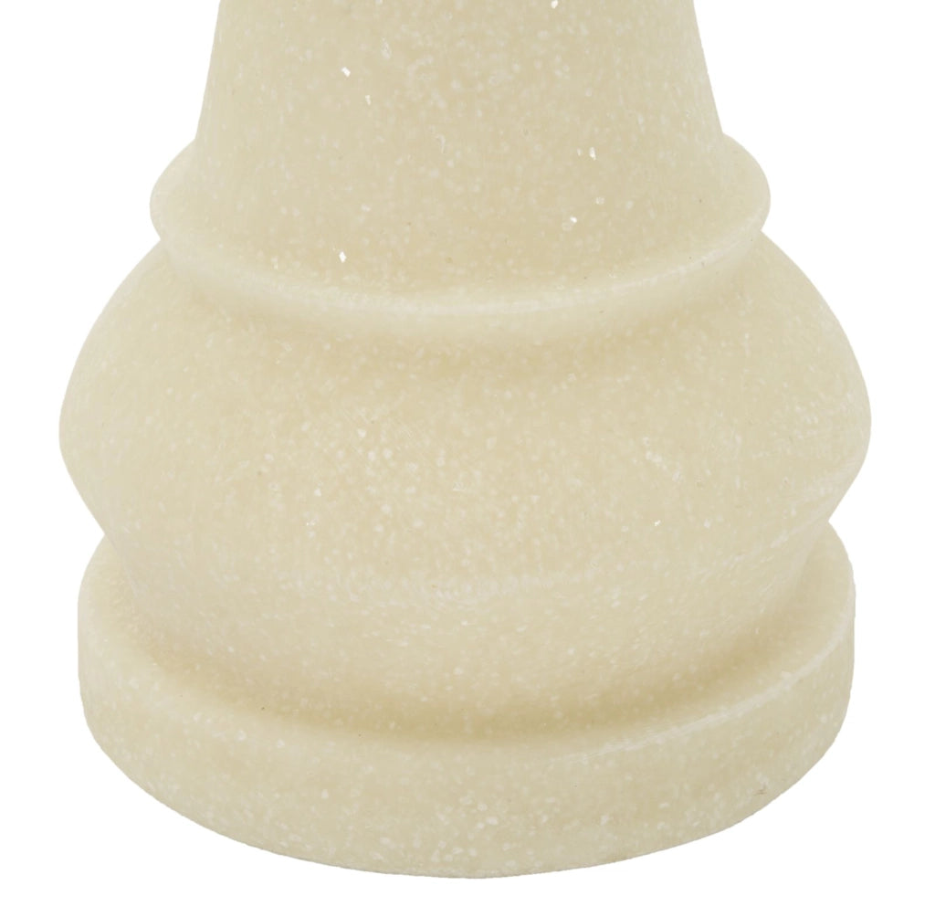 Decorazione Re Quarzy Ø13x41 cm in Resina Bianco e Oro