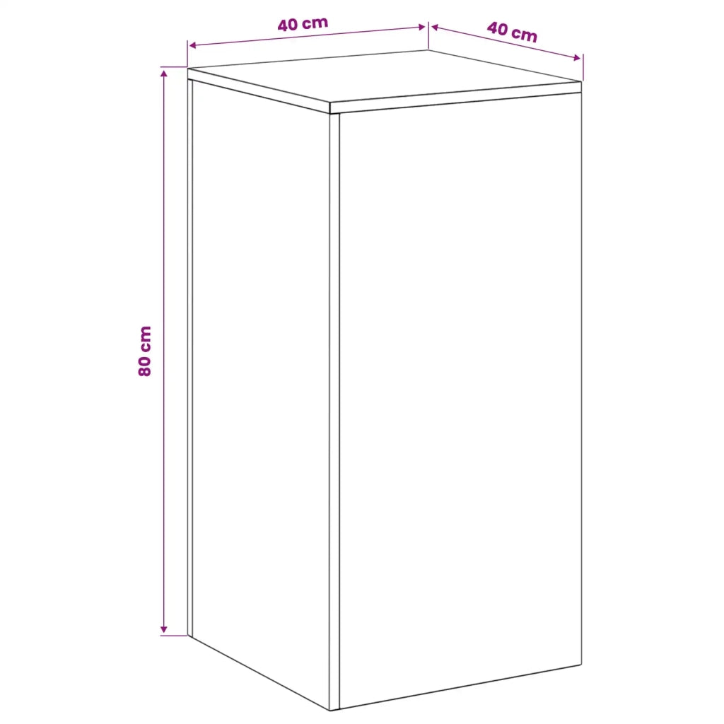 Supporto per piante 2 pcs Antracite 40 x 40 x 80 cm 8012549