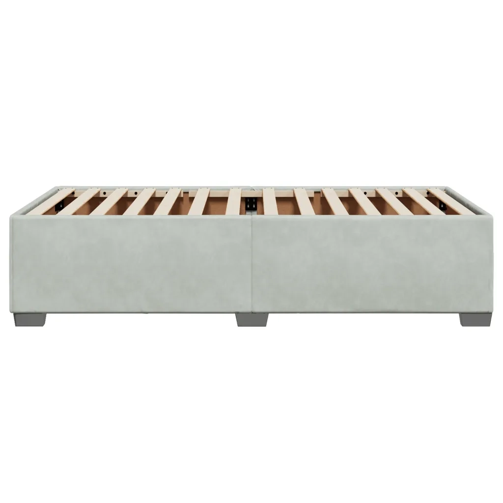 Giroletto senza Materasso-Struttura Letto Grigio Chiaro 80x200 cm Velluto 715140