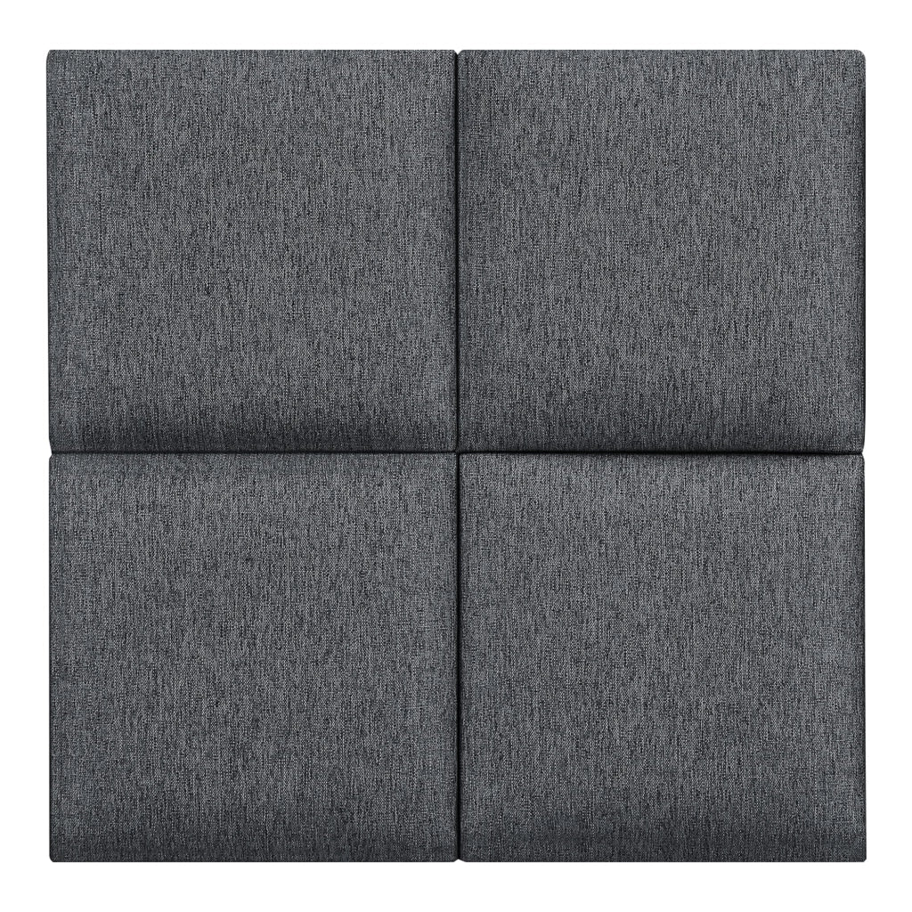 Set di 4 cuscini da parete in tessuto 30 x 30 cm grigio scuro 03_0010643