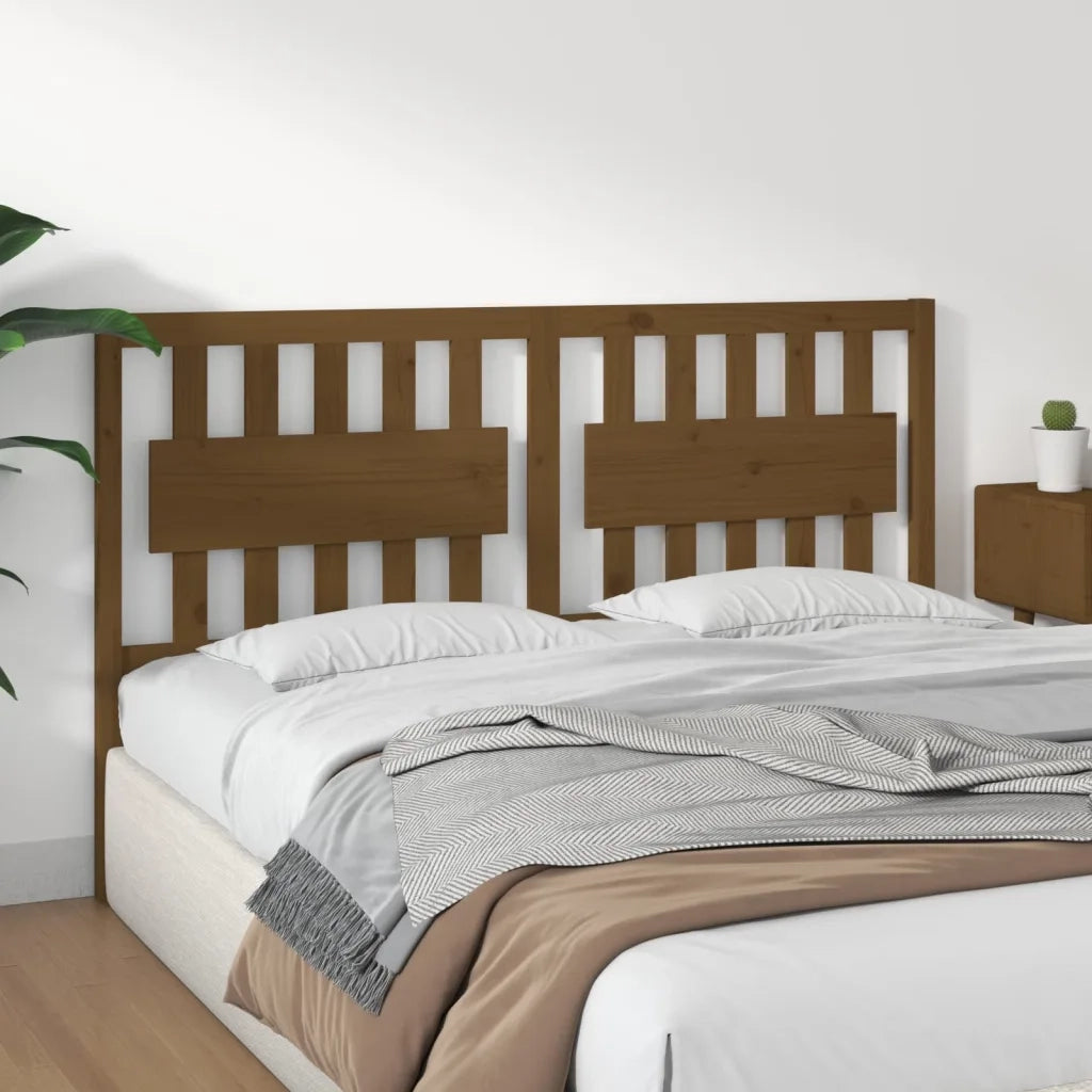 Testiera per Letto ambra 155,5x4x100 cm Legno Massello di Pino