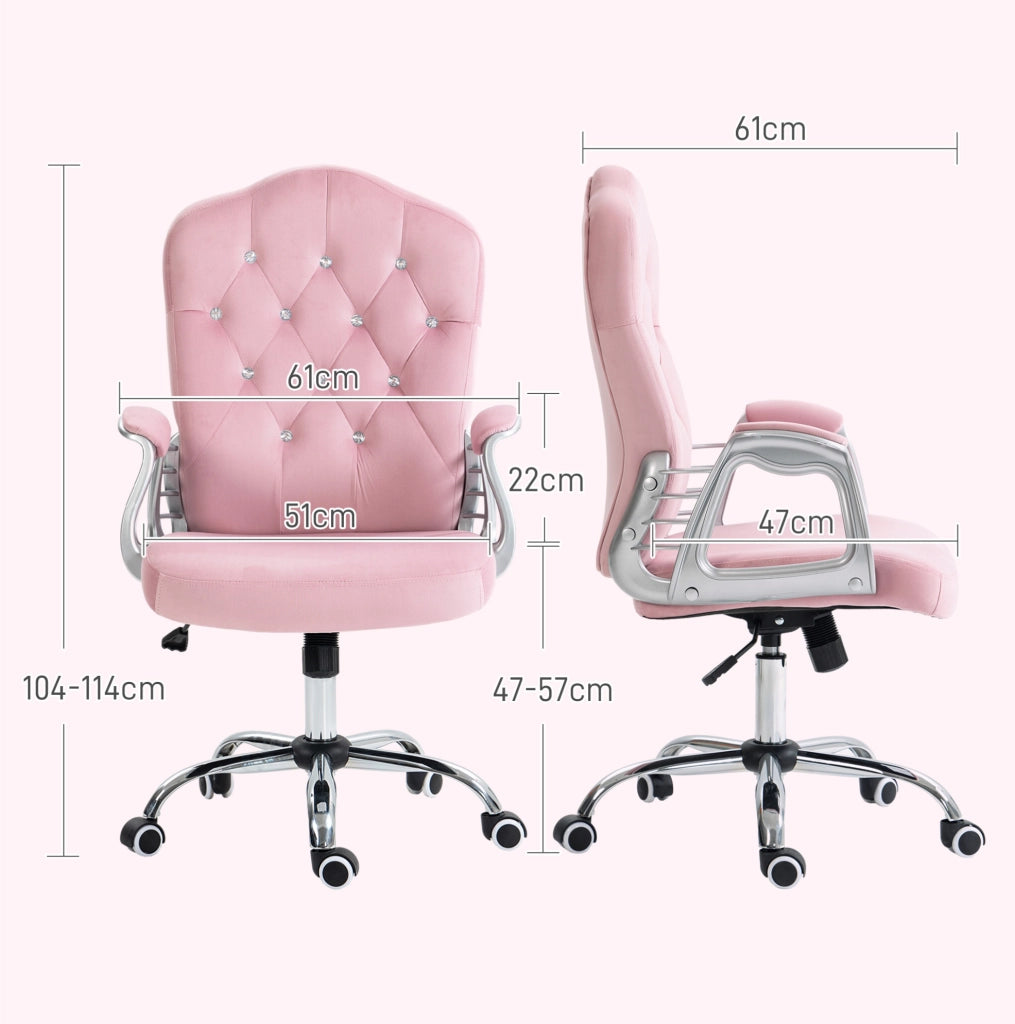 Sedia da ufficio rosa con funzione dondolo