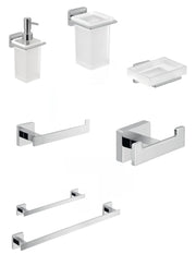 Set da 7 accessori a muro GEDY linea Atena cromato