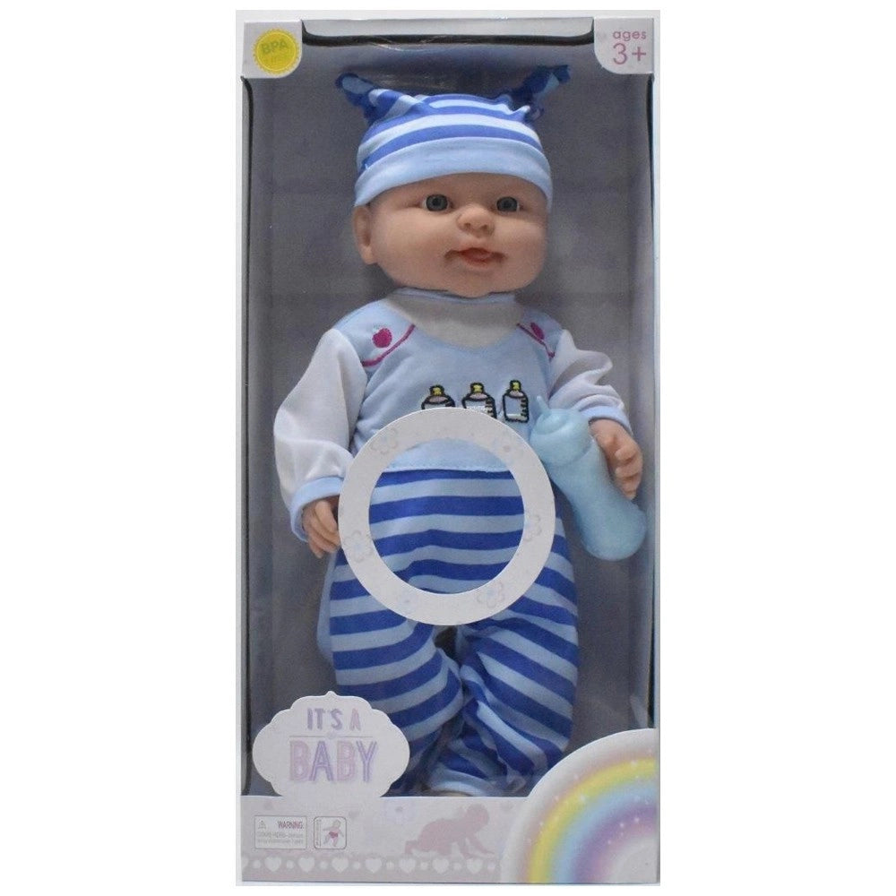 Trade Shop - Baby Boy Bambolotto Bambola Vestito Bebè Con Voce Giocattolo Parlante Bambina -