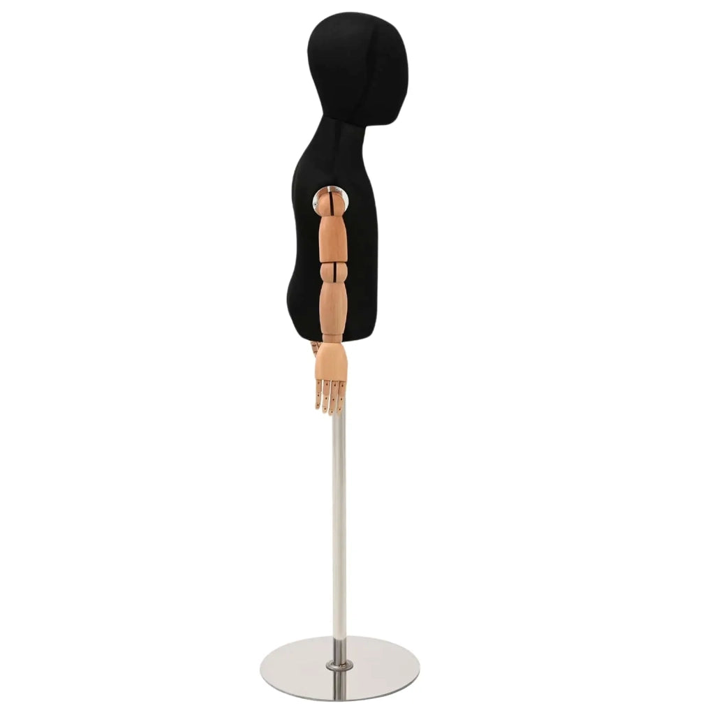 Manichino Regolabile 120-157 cm con Base Unisex PP Nero 42041712