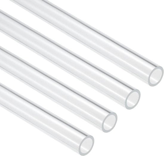 Tubo PVC trasparente 4 pezzi - diametro interno 14 mm - diametro 18 mm - lunghezza 250 mm - tubo di plastica acrilica per lampade, lampade a stante, arredamento - materiali di alta qualità