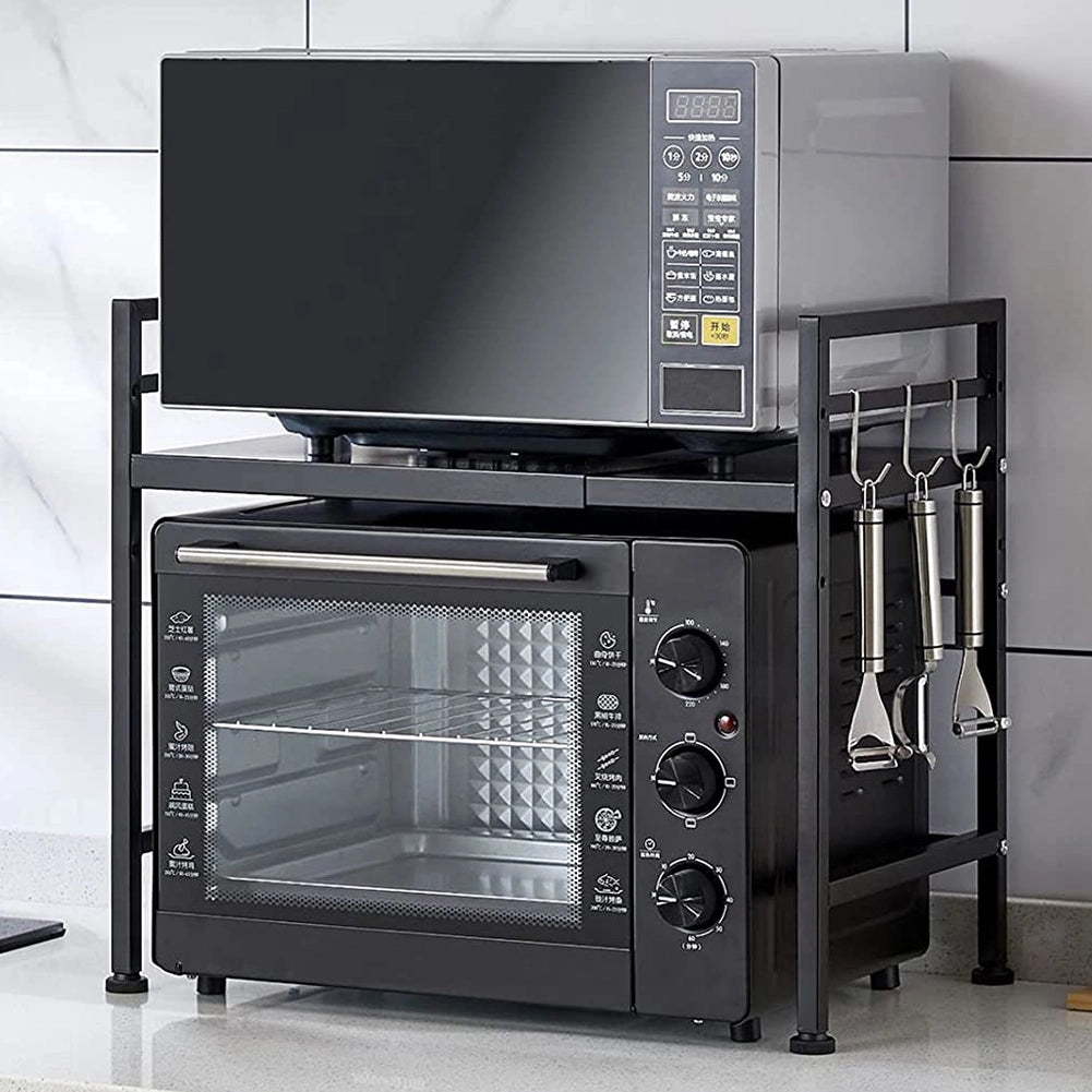 Scaffale Porta Microonde Allungabile Mensola da Cucina Estensibile Salvaspazio
