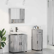 Set di mobili per il bagno con cassetto 3 pcs Grigio Sonoma 3392959