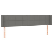 Testiera | Testata ad Orecchio Grigio Scuro 163x16x78/88 cm in Tessuto