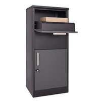 Cassetta postale per pacchi nera 50x37,5x115cm Portapacchi con serratura