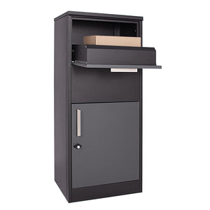 Cassetta postale per pacchi nera 50x37,5x115cm Portapacchi con serratura