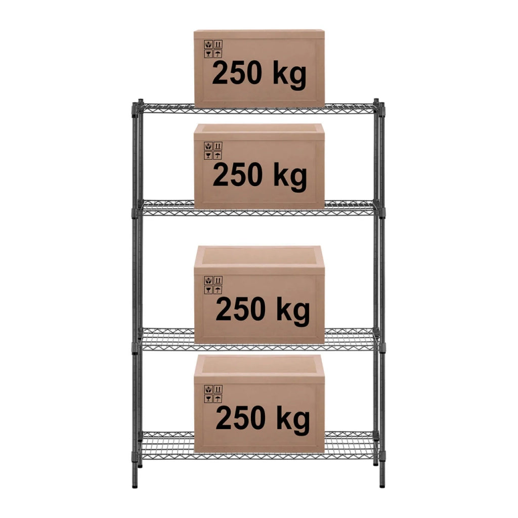 Scaffale professionale in metallo per carichi pesanti 120 x 45 x 180 cm 1000 kg 14_0001502