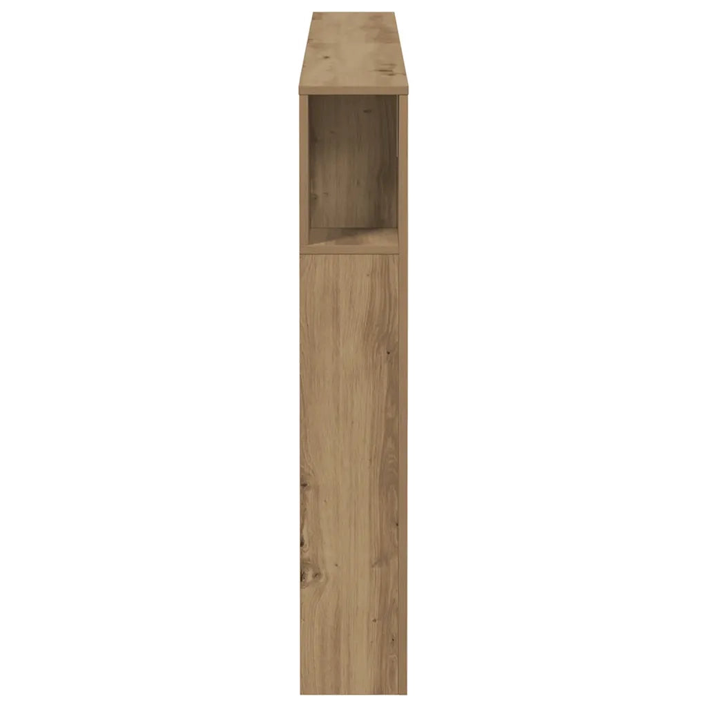 Mobiletto con testiera in rovere artigianale 140x18,5x102,5 cm in legno ingegnerizzato 856881