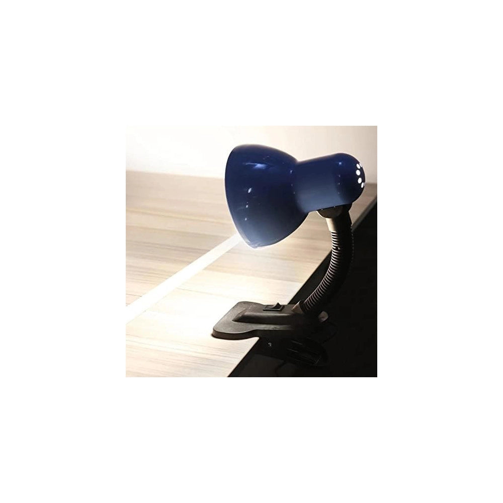 Trade Shop - Lampada Da Scrivania Lampada Tavolo Con Pinza Orientabile Snodabile E27 -