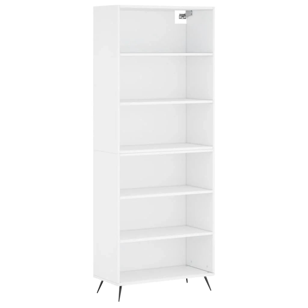 Buffet credenza cassettiera mobiletto mobile contenitore organizer per cucina soggiorno salotto 69,5 x 32,5 x 180 cm legno ingegnerizzato bianco 02_0030398