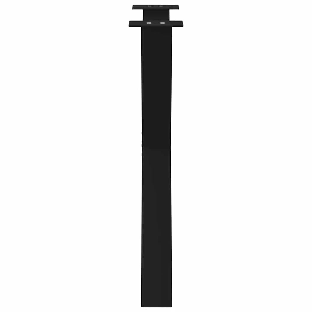 Set di 3 gambe per tavolo regolabili a forma di X 70 x 73 cm design moderno acciaio nero sala da pranzo 02_0057260