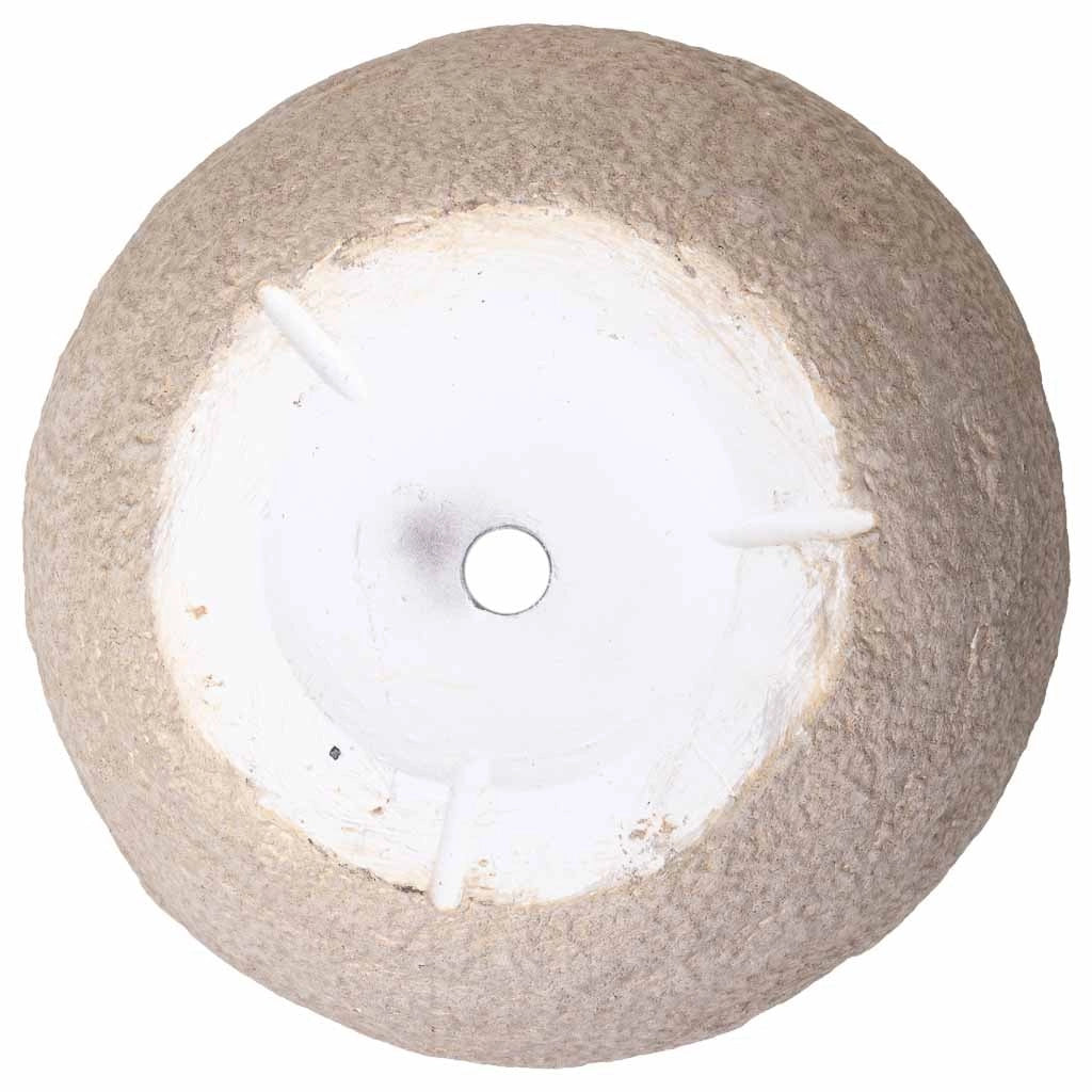 Vaso in fibra di vetro beige 34x34x28,5 cm