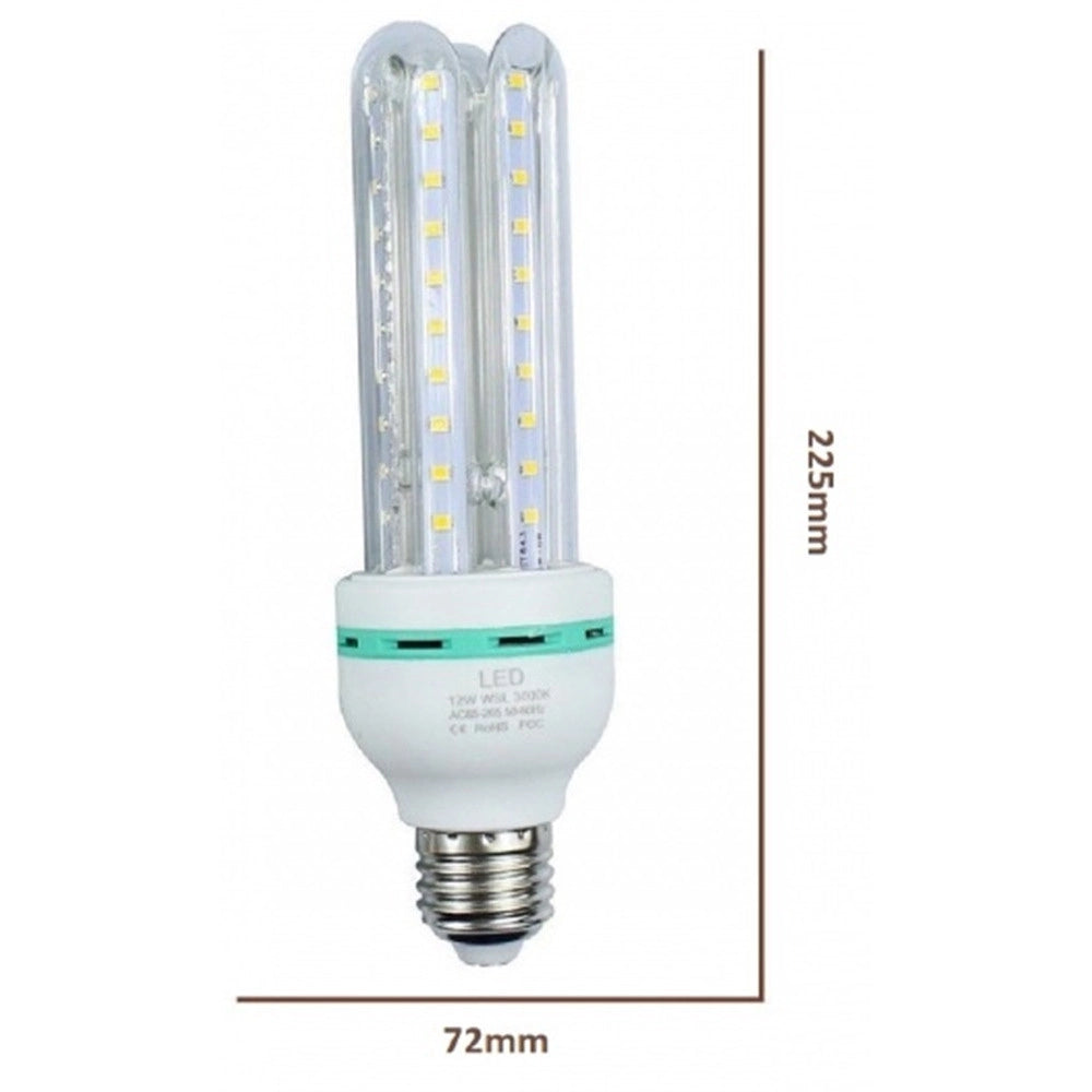 Trade Shop - Lampadina Led E27 24w 4u 2280lm Tubolare Tubo Lineare Luce Calda Fredda Naturale - -bianco Caldo      -