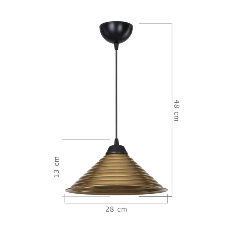 Lampada da soffitto Sava ASZ1619 con paralume in metallo bronzo