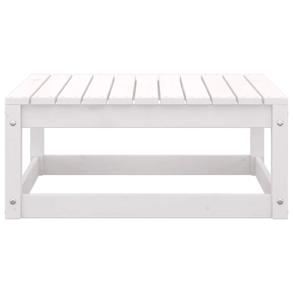 Set Divani da Giardino 3 pz Cuscini Legno Massello Pino Bianco 805766