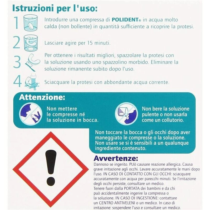 POLIDENT TABS PULITORE PER PROTESI TRIPLA FRESCHEZZA 36 CAPSULE EFFERVESCENTI