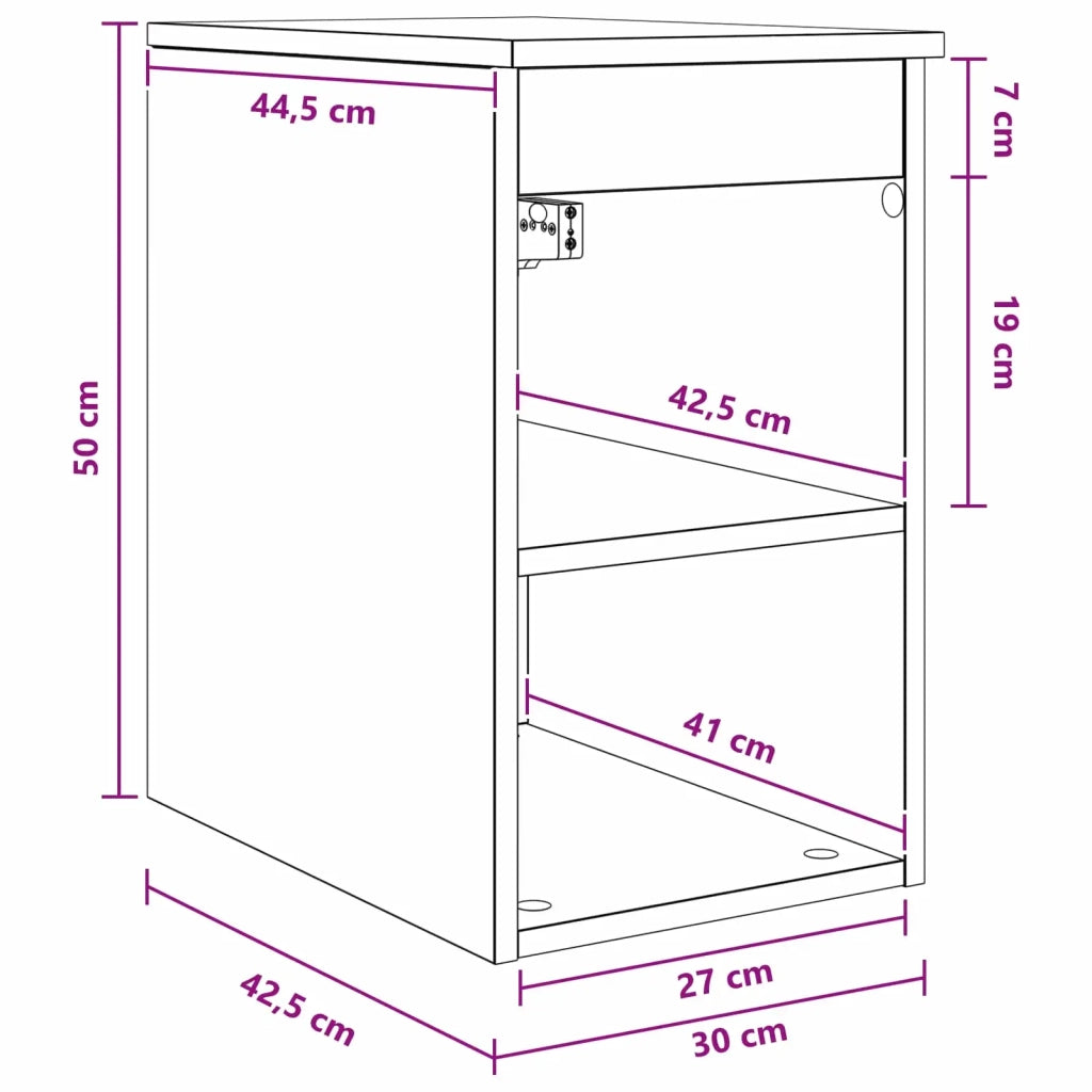 Armadio Bagno In-between Sonoma grigio 30 x 44,5 x 50 cm 890355