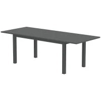 Tavolo da Giardino Allungabile da 160-220 cm per 6-8 Persone Rettangolare in Alluminio, Grigio