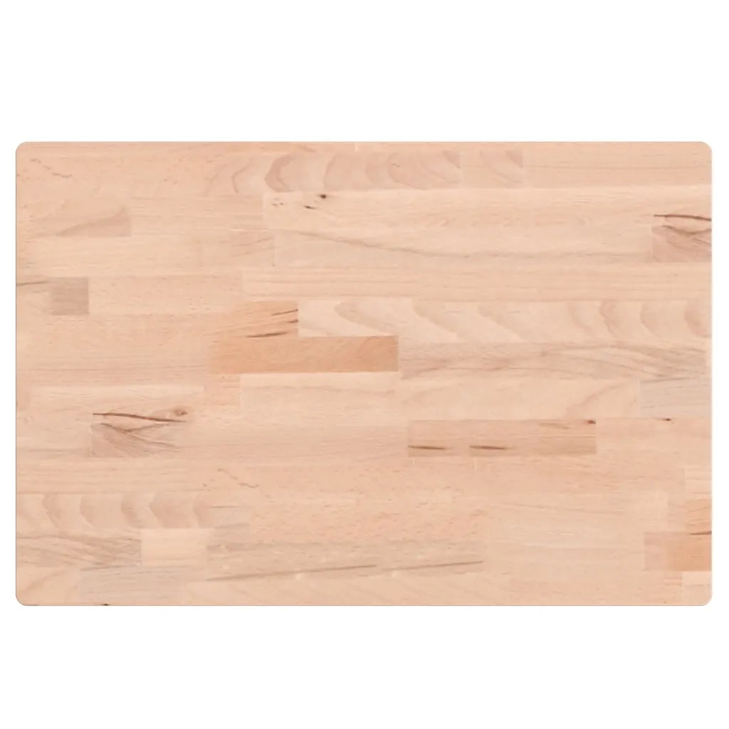 Piano Tavolo 60x40x1,5cm Rettangolare Legno Massello Faggio