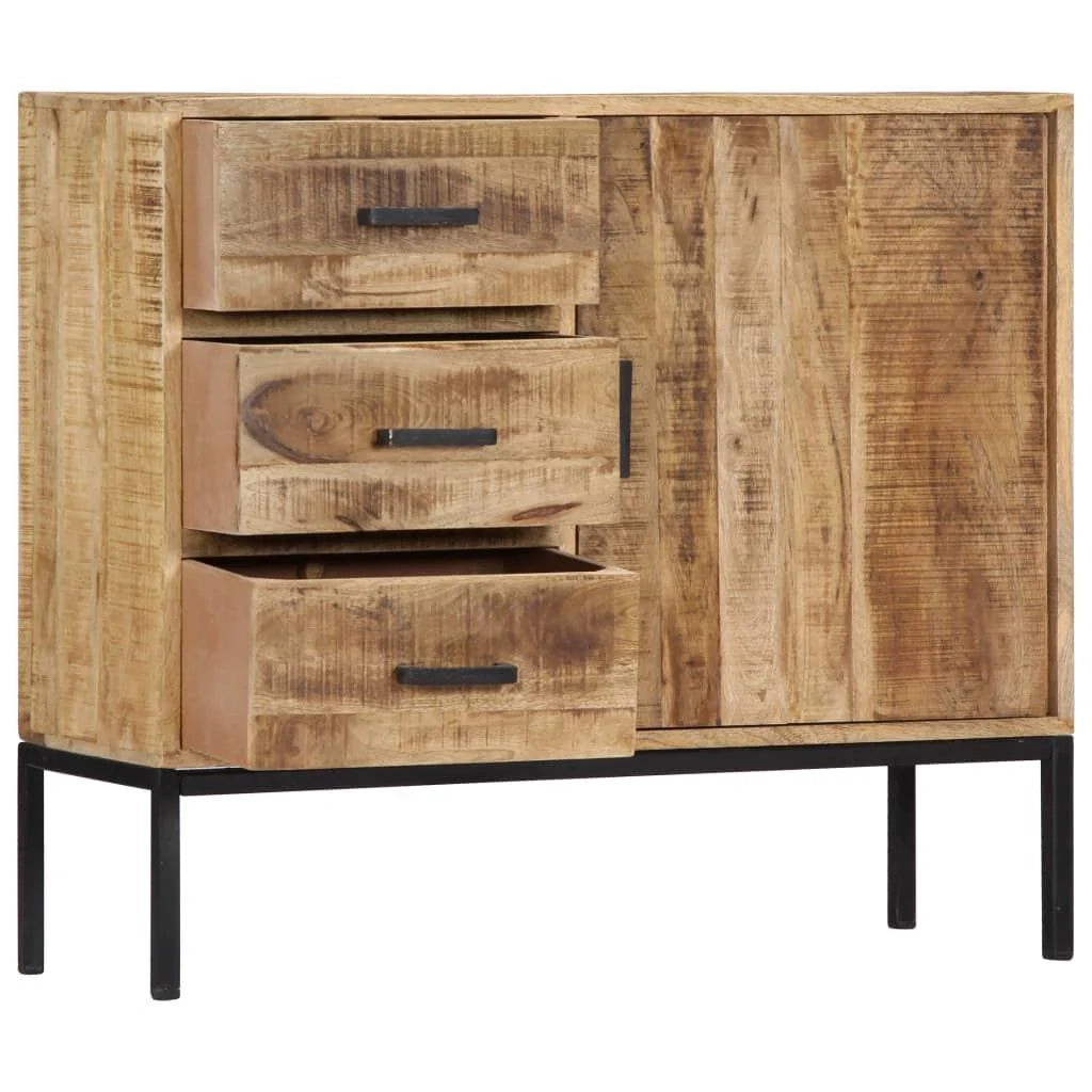 Credenza buffet consolle mobile contenitore 88 cm in legno massello di mango 4402243