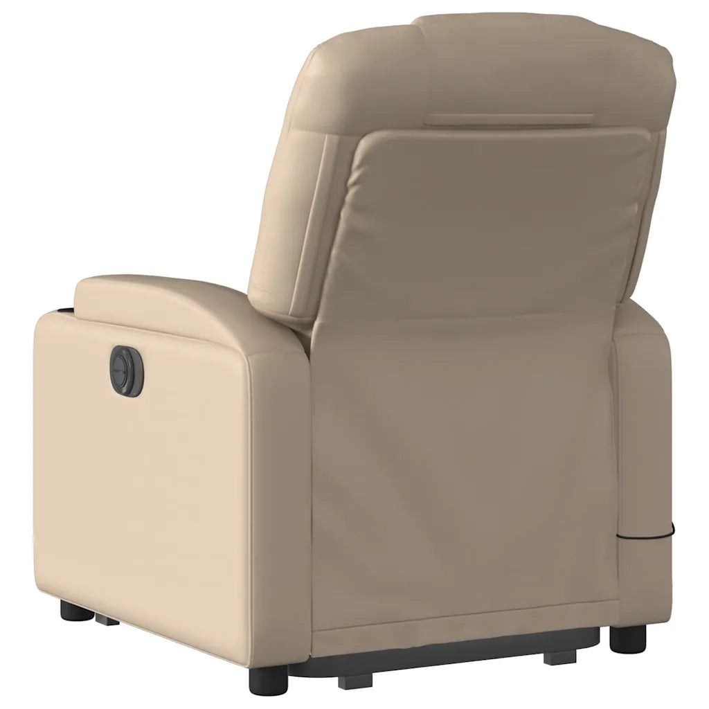 Poltrona Alzapersona Massaggio Elettrica Cappuccino Similpelle 3204457